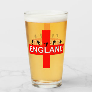 England Saint George Rugby Male Silhouetten Glas