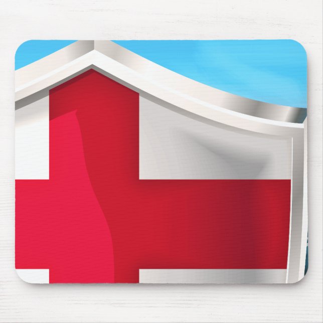 England Schild Mousepad (Vorne)