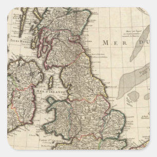 England, Schottland, Europa Quadratischer Aufkleber