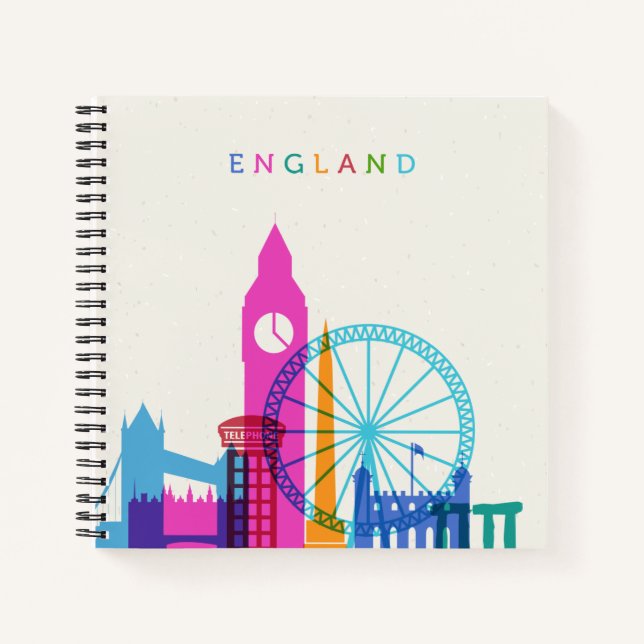 England Skyline Notizbuch (Vorderseite)