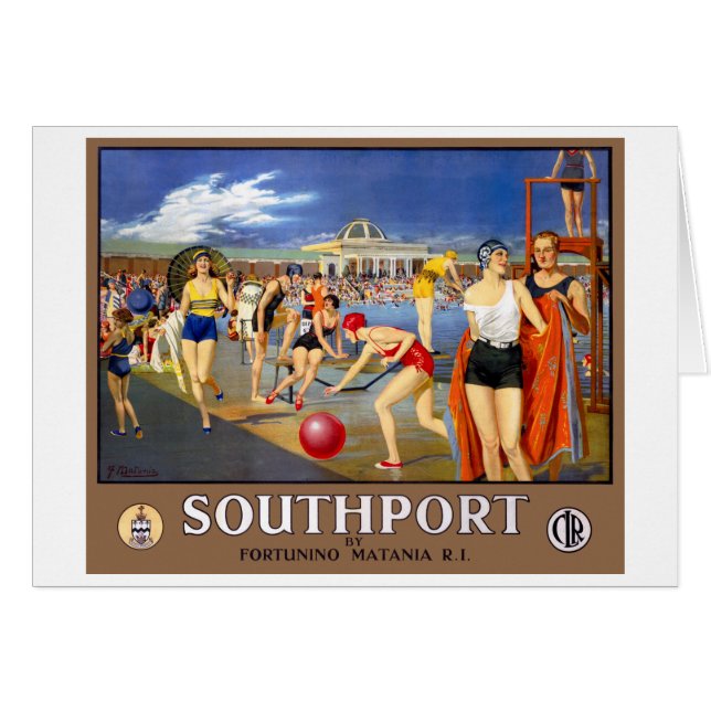 England Southport Related Vintage Travel Poster (Vorderseite (Horizontal))