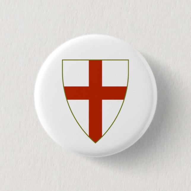 ENGLAND ST GEORGE CROSS SHIELD BUTTON ABZEICHEN (Vorderseite)