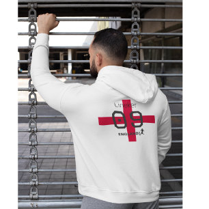 England St George Kreuz Patriotischer Brauch Name Hoodie