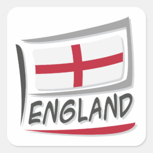 England - Stolz X-Flagge Quadratischer Aufkleber