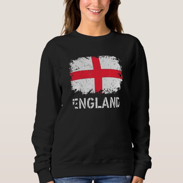England T-Shirt Britische Flagge Souvenir Kostüme  Sweatshirt (Vorderseite)