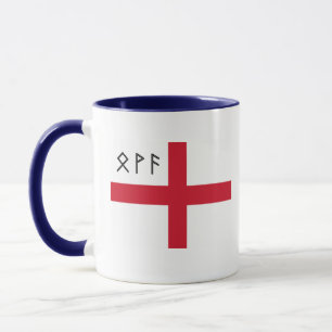 England-Tasse - Flagge mit angelsächsischen Runen Tasse