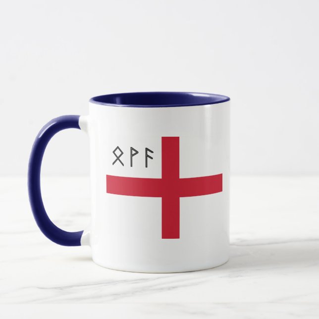 England-Tasse - Flagge mit angelsächsischen Runen Tasse (Links)
