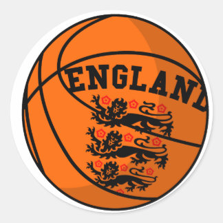 England Three Lions Basketball Sticker