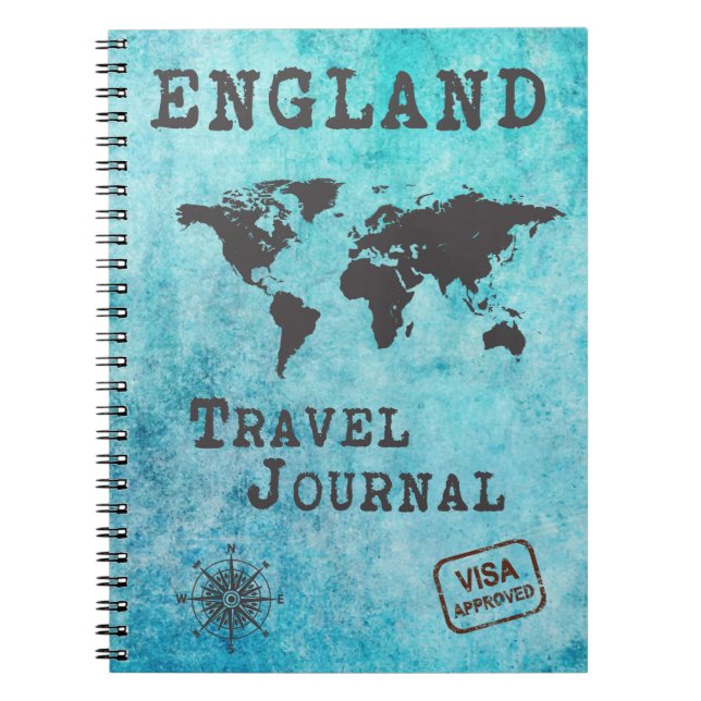 England Travel Journal Vacacation Trip Planer Notizblock (Vorderseite)