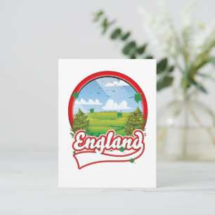 England Travel Logo Feiertagspostkarte