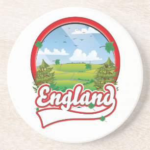 England Travel Logo Getränkeuntersetzer