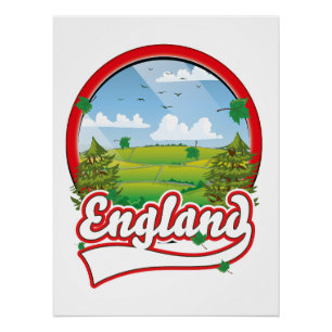 England Travel Logo Poster