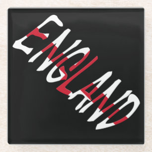 England überlagert sich auf Englisch Flag Glass U Glasuntersetzer