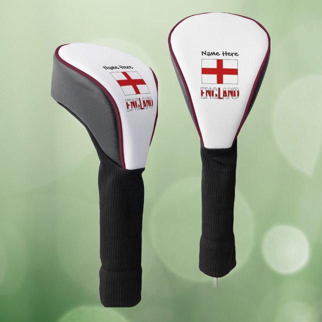 England und die englische Flagge mit Ihrem Namen Golf Headcover (Von Creator hochgeladen)