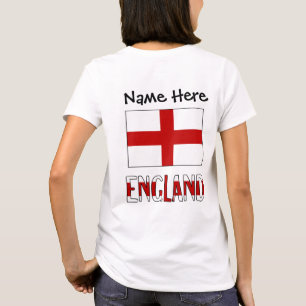 England und personalisierte englische Flagge  T-Shirt
