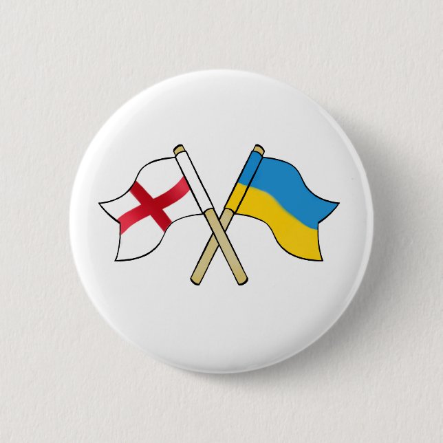 England und Ukraine vereint Button (Vorderseite)