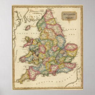 England und Wales Poster
