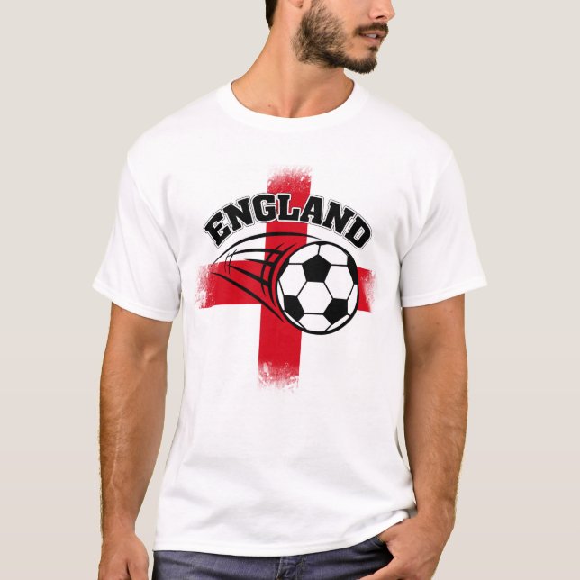 England Unterstützerfußball T-Shirt (Vorderseite)
