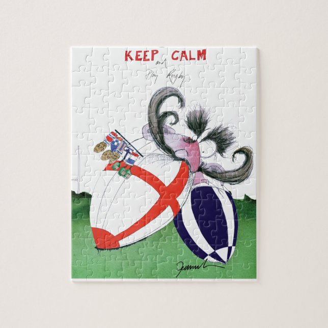 England V scoland Rugbyballs von den tony Puzzle (Vertikal)