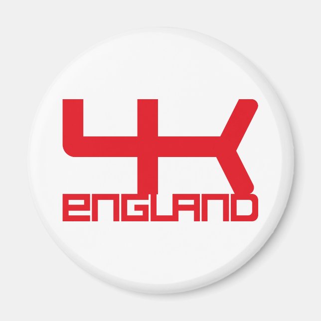 ENGLAND VER UK FLAG TEXT BY MASANSER PIXELAT MAGNET (Vorne)