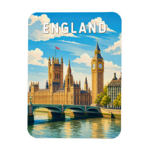 England Vereinigtes Königreich Illustration Reise Magnet