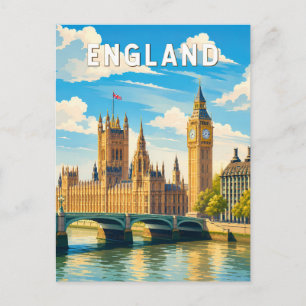 England Vereinigtes Königreich Illustration Reise  Postkarte