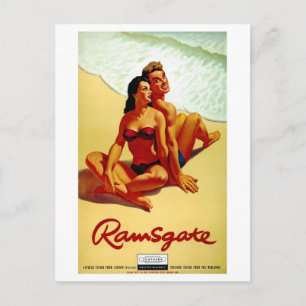 England Vintage Poster wiederhergestellt Postkarte