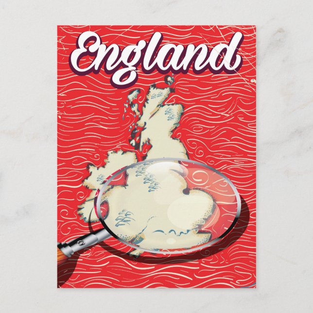 England Vintages Reiseplakat Postkarte (Vorderseite)