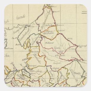 England, Wales 4 Quadratischer Aufkleber