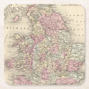 England, Wales 5 Rechteckiger Pappuntersetzer