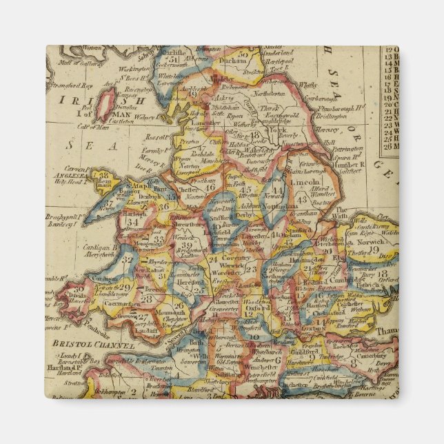 England, Wales 6 Magnet (Vorne)