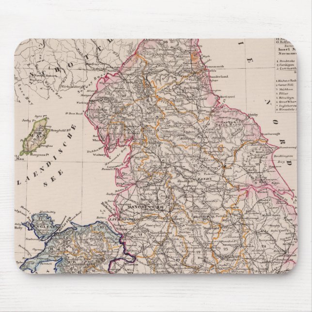 England, Wales Mousepad (Vorne)