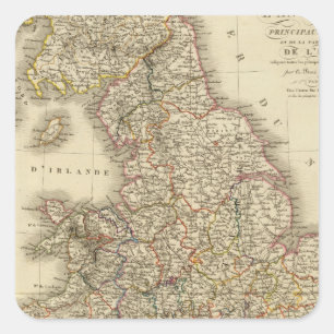 England, Wales Quadratischer Aufkleber