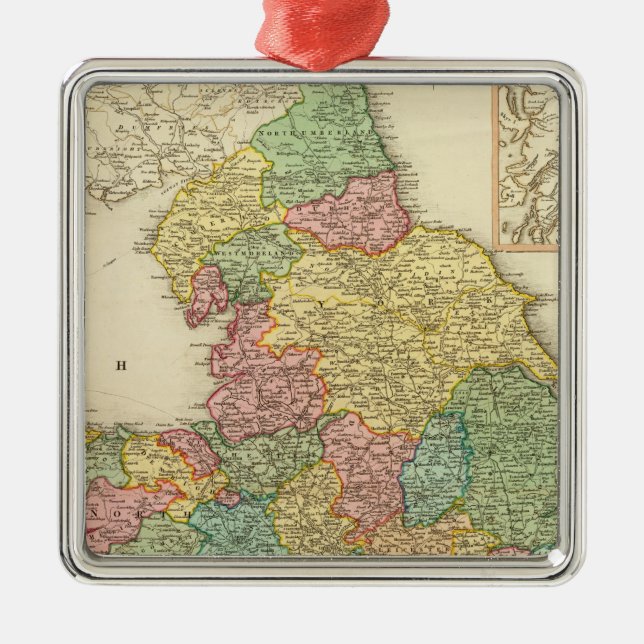 England, Wales, Schottland Ornament Aus Metall (Vorne)