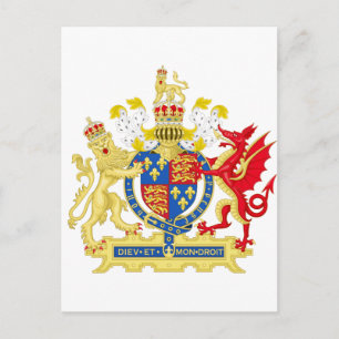 England Wappen Postkarte