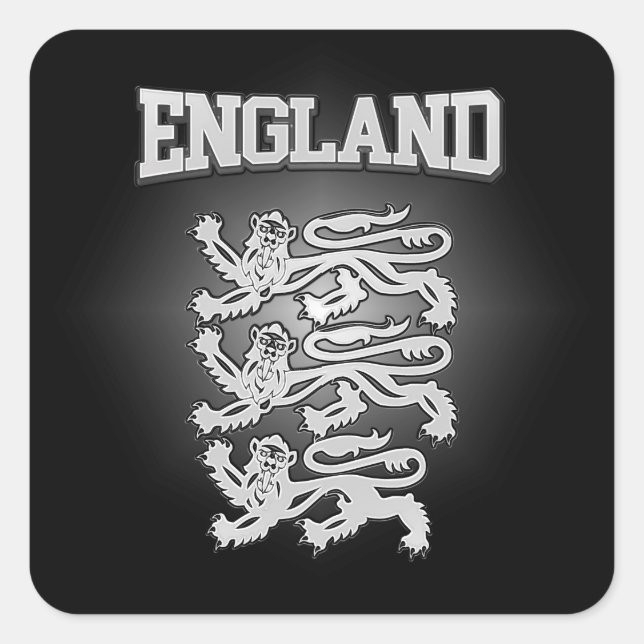 England-Wappen Quadratischer Aufkleber (Vorderseite)
