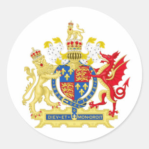 England Wappen Runder Aufkleber
