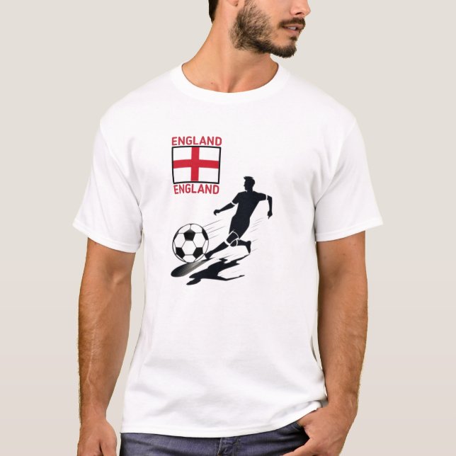 England Weißer T - Shirt. 01 T-Shirt (Vorderseite)