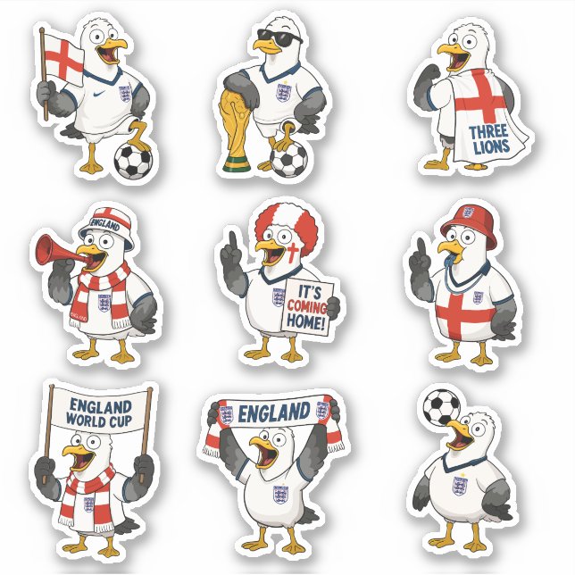 England-WM-Aufkleber Aufkleber (Vorderseite)