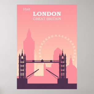 Englandbrücke Antike Geschichte London Vintag Poster