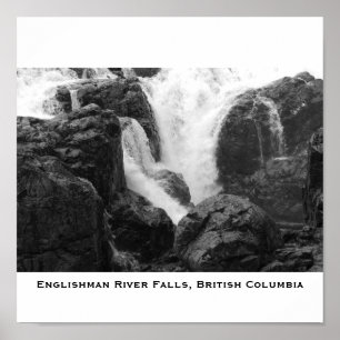 Engländer River Falls - Vancouver Island, Engl... Poster