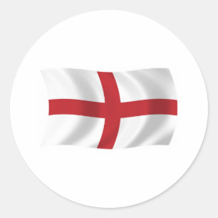 Englands Fahnenaufkleber Runder Aufkleber