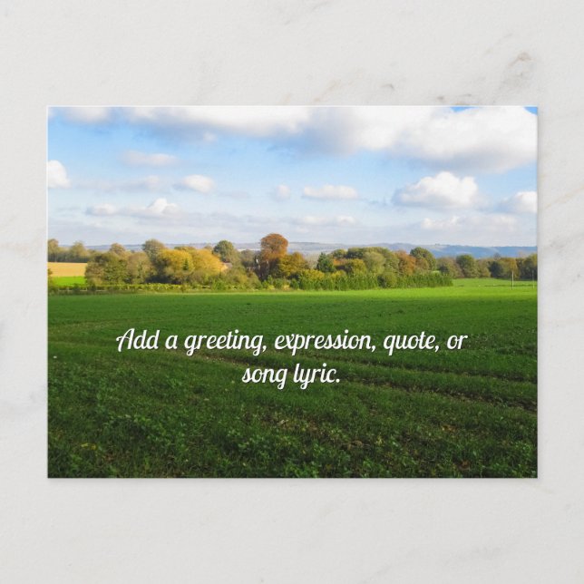Englands Herbstlandschaft - Personalisiert Postkarte (Vorderseite)