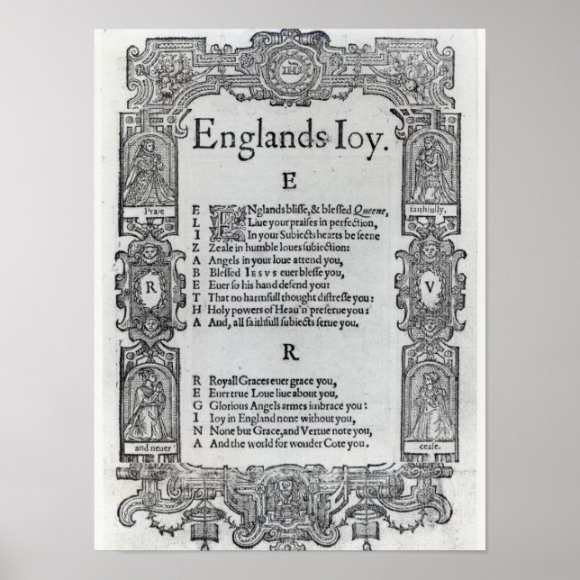 England's Joy by Richard Vennar, c.1602 Poster (Vorne)