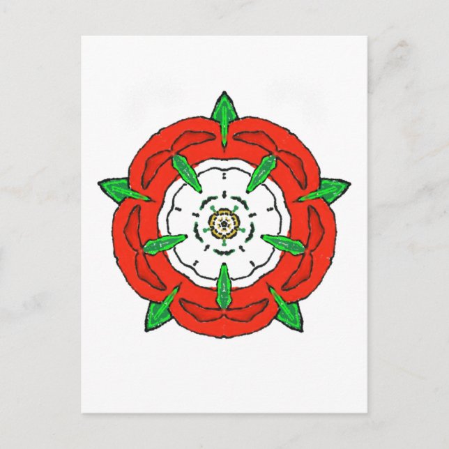 Englands Tudor-Rose Postkarte (Vorderseite)