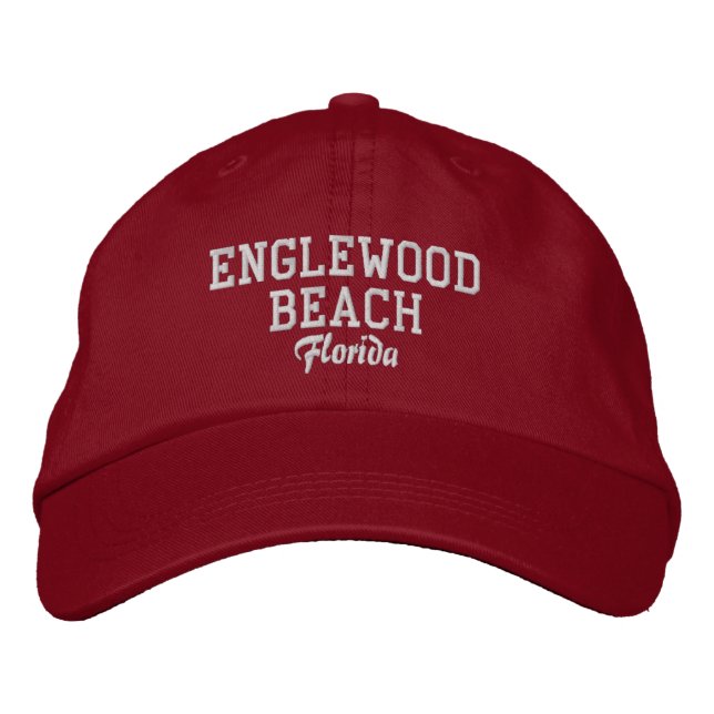 Englewood Beach Florida bestickt Baseballhut Bestickte Baseballkappe (Vorderseite)
