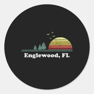 Englewood Florida Zuhause Print Runder Aufkleber