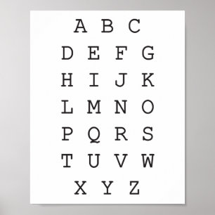 Englisch alphabet, ABC Poster