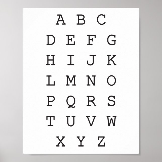 Englisch alphabet, ABC Poster (Vorne)