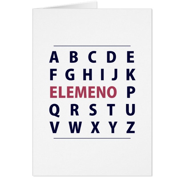 Englisch Alphapbet ELEMENO Lied (Vorne)